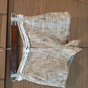 Women's Tan Tweed Shorts SANDRO